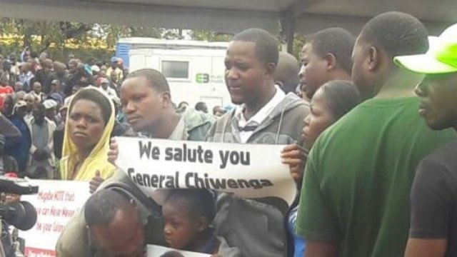 Protesters in Zimbabwe