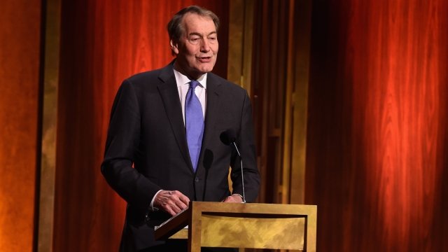 Charlie Rose speaks onstage during The 74th Annual Peabody Awards Ceremony.