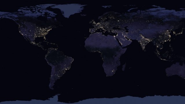 A "Night Light" map shows artificial lighting across Earth