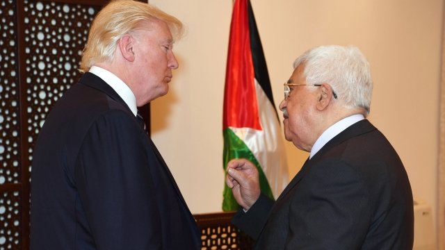 U.S. President Donald Trump and Palestinian Authority President Mahmoud Abbas