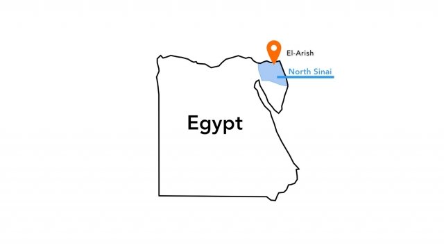 Location of Egyptian mosque attack Nov. 24
