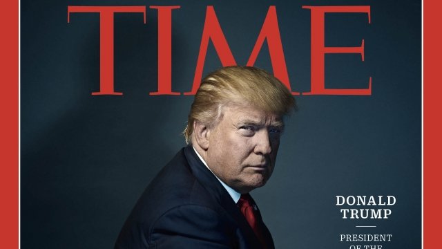 Trump sits for Time magazine's "Person of the Year" cover in 2016