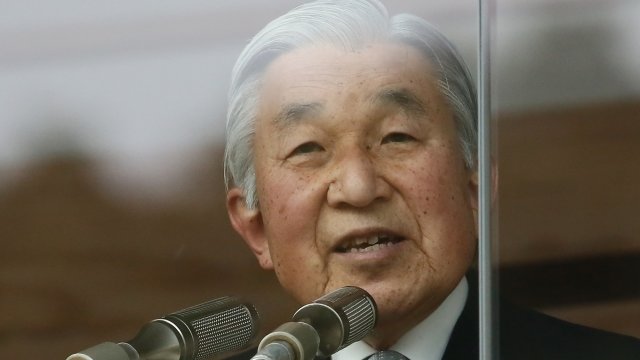 Emperor Akihito speaking