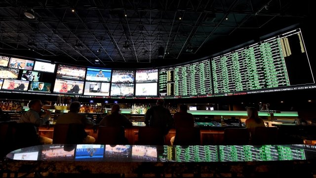 Sports bettors at the Westgate Las Vegas Resort & Casino.
