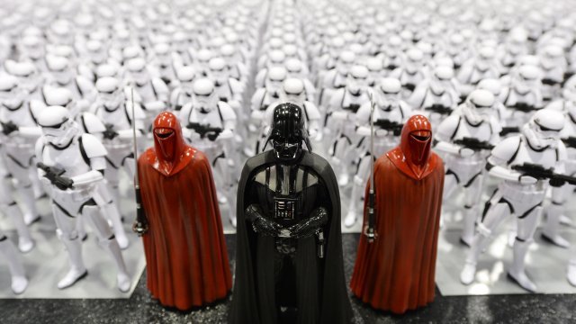 Darth Vader and stormtrooper toys