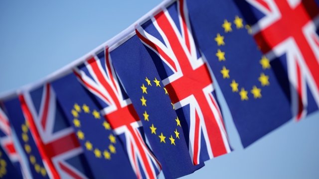 European Union and United Kingdom flags