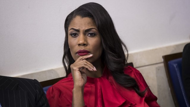 Director of Communications for the White House Public Liaison Office Omarosa Manigault Newman listens.
