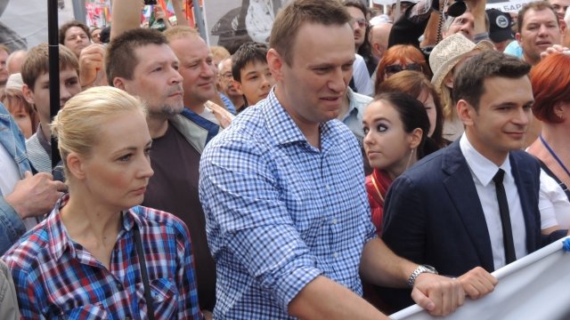 Alexei Navalny rallies in Moscow.