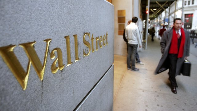 A Wall Street sign