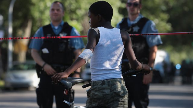 Chicago Police on crime scene