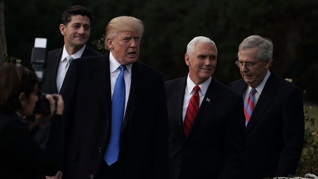 President Donald Trump, Vice-President Mike Pence and GOP leadership.
