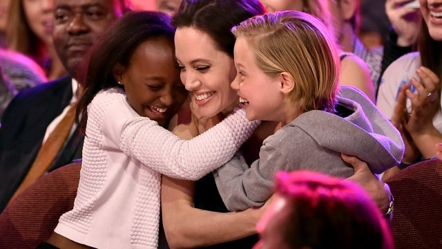 Angelina Jolie with her daughter, who was adopted from Ethiopia