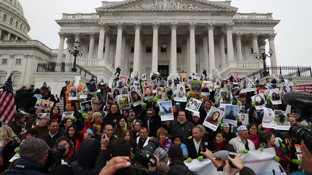 "Dreamers" protesting at U.S. Capitol