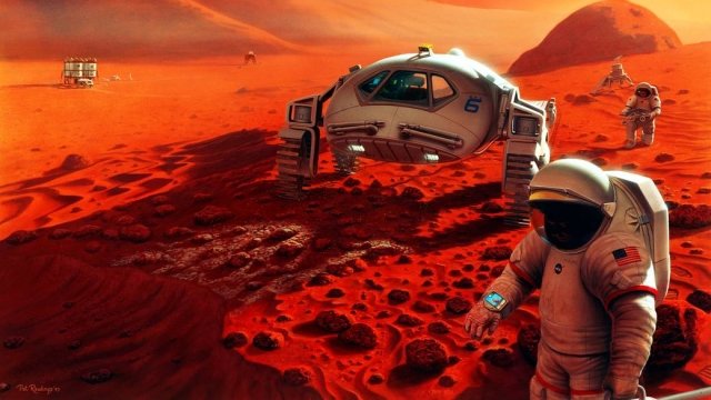 Artist concept for future Mars missions