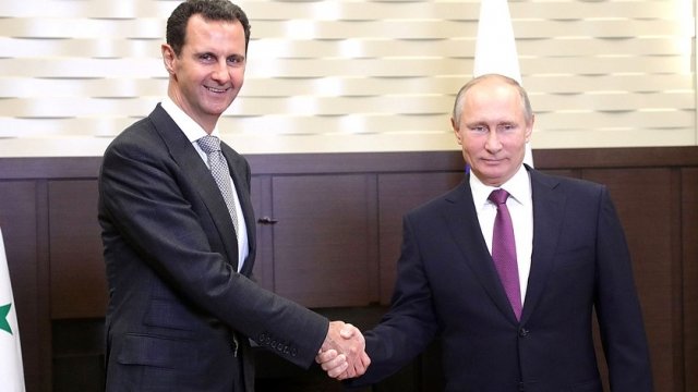 Syrian President Bashar al-Assad, left, with Russian President Vladimir Putin