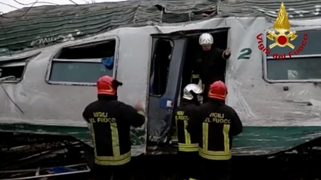 Milan train derailment