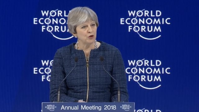 PM Theresa May at World Economic Forum.