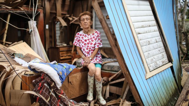 Home in Puerto Rico destroyed by Hurricane Maria