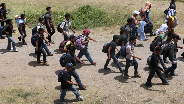 Central American migrants making the treacherous journey to the southern border
