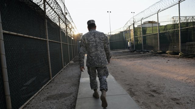 A military guard at Guantanamo Bay