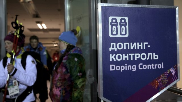 Athlete leaves the Doping Control station.