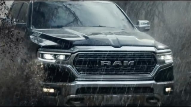A Dodge Ram truck is seen in Dodge's commercial that played during Super Bowl LII.