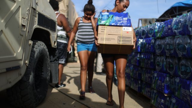 Puerto Rico residents get food and water from FEMA