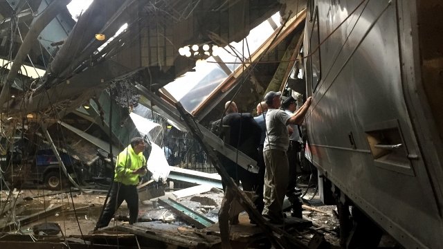 Train crashed into station at Hoboken, New Jersey