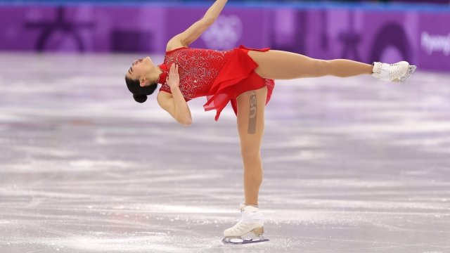 Mirai Nagasu of the United States competes in the Figure Skating Team event