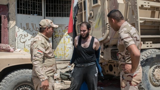 An Iraqi man suspected to be a possible IS militant