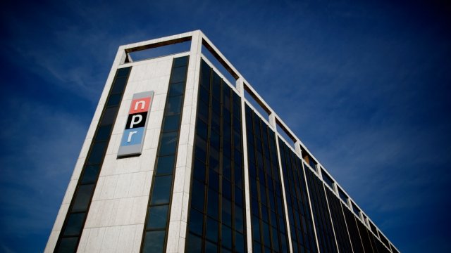 NPR logo on a building
