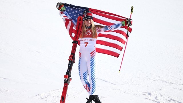 Gold medalist Mikaela Shiffrin of the United States.