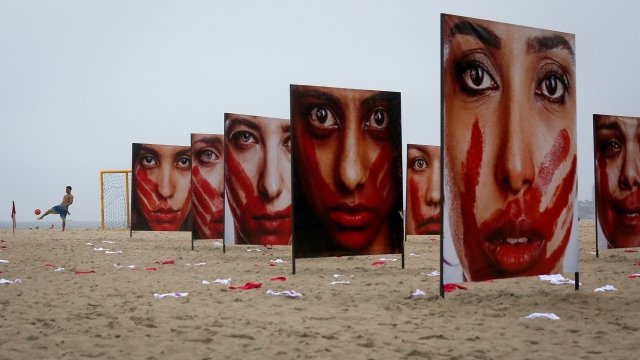Anti-violence against women display