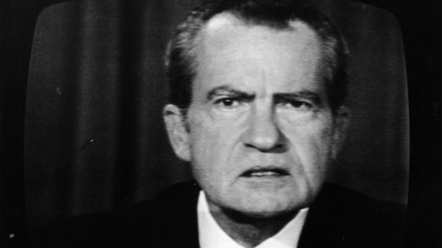 President Nixon on television