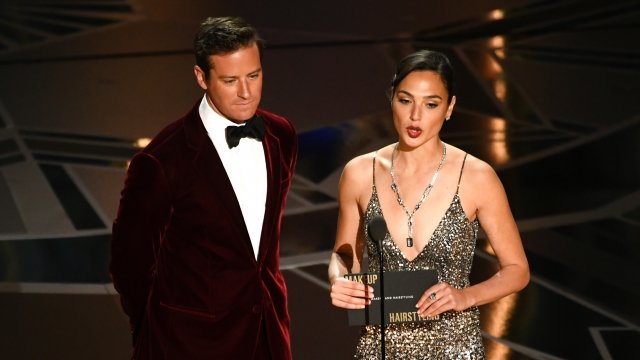 Armie Hammer and Gal Gadot at the 2018 Oscars