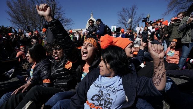 Immigration activists at Washington, D.C.