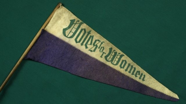 Flag from women's suffrage movement