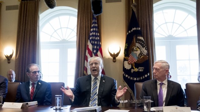 President Trump at a cabinet meeting