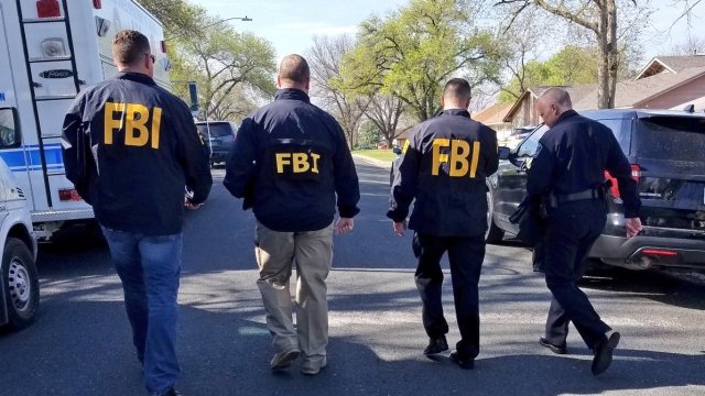FBI agents and police in Austin, Texas