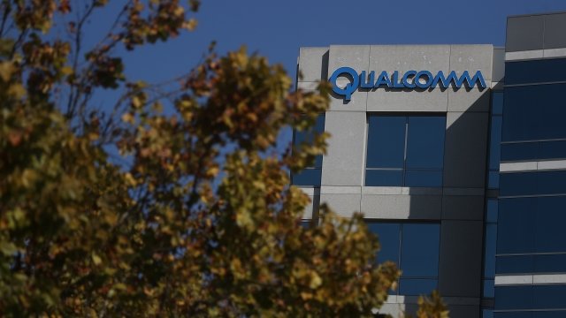Building with Qualcomm sign