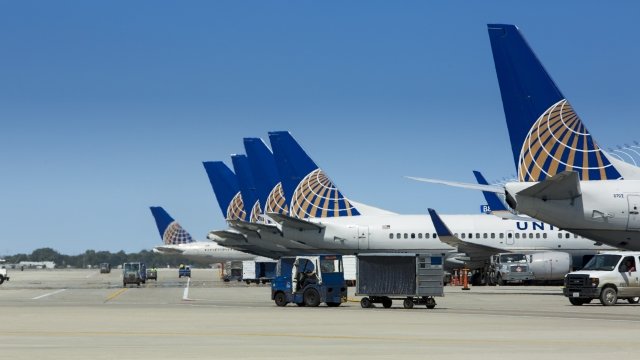 United Airlines planes at Chicago O'Hare Airport