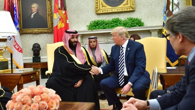 Saudi Crown Prince Mohammed bin Salman and President Trump