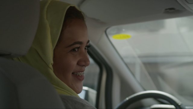 Woman takes a driving class in Saudi Arabia