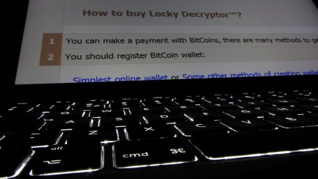 Example of Locky ransomware that was released in 2016