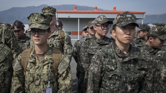 South Korean and U.S. troops