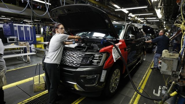An assembly line at the Ford Kentucky Truck Plant
