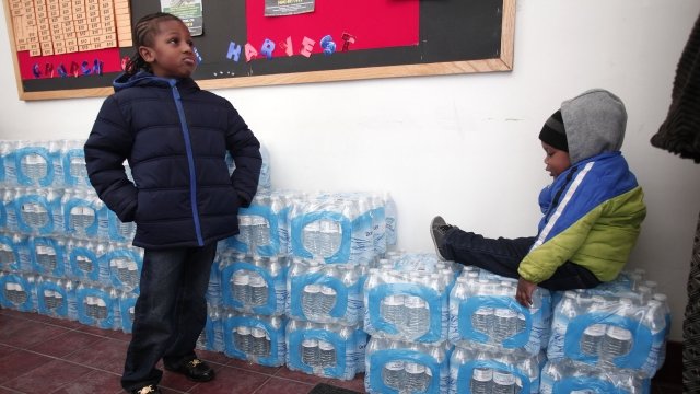 Flint, Michigan, bottled water depot