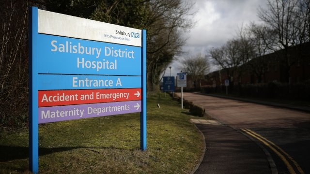A sign for the hospital Yulia Skripal was being treated at