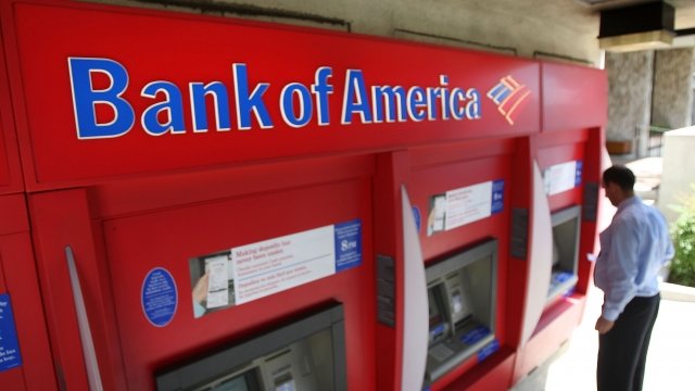 A Bank of America ATM