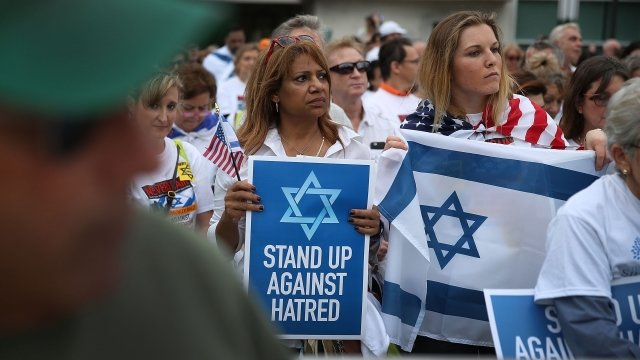 A rally was bringing attention to what the organizers say is a rise worldwide anti-Semitism.